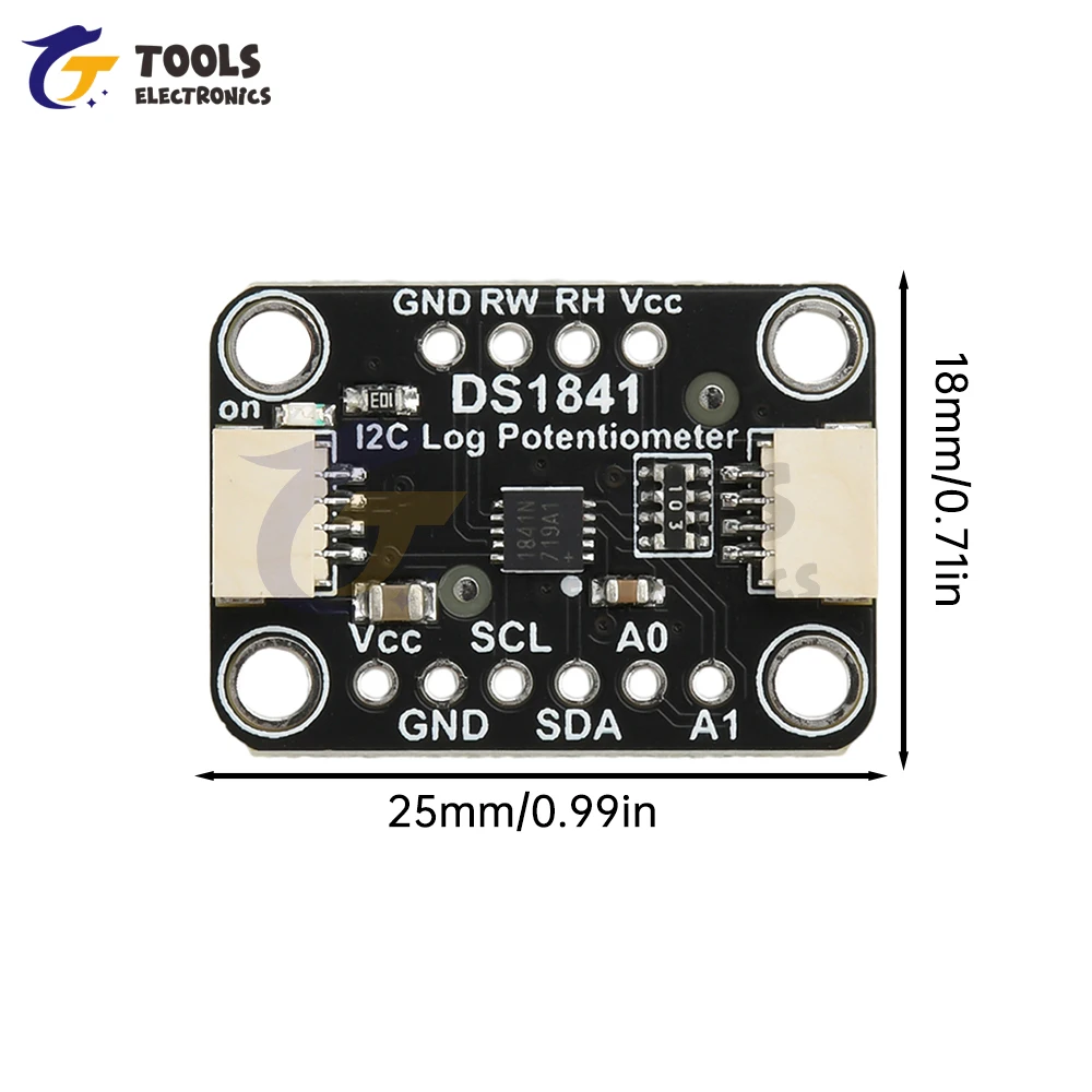 Placa de distribución de potenciómetro digital DS1841 I2C con pinucción Compatible con STEMMA QT Qwiic - imagen 5