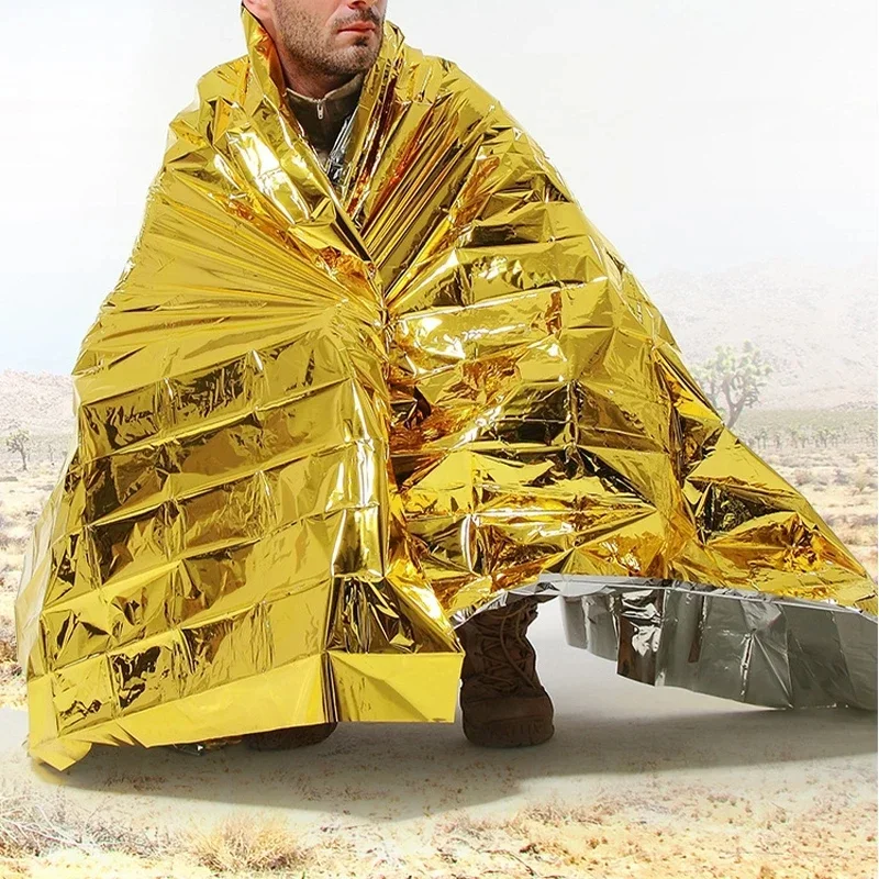1pcs/lot Waterproof Emergency Survival Foil Thermal First Aid Rescue Blanket - imagen 5