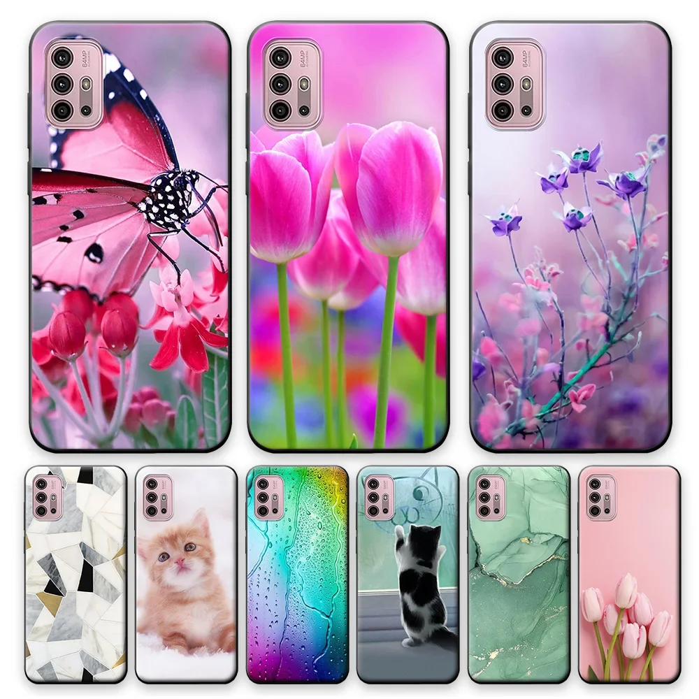 Funda trasera de silicona suave para Motorola Moto G20 G10 MotoG22