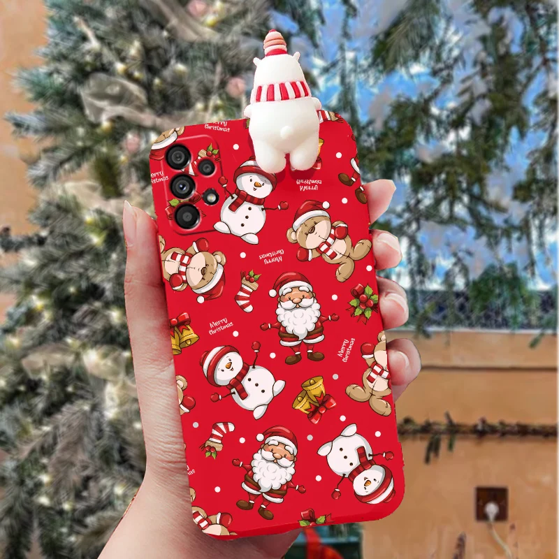 Funda navideña de Papá Noel para Samsung Galaxy A34 A32 A54 A02S A03S A05S A15 A25 A35 A55 A53 A12 A22 A23 A14 A13 A24 A05 A52 A51 - imagen 2