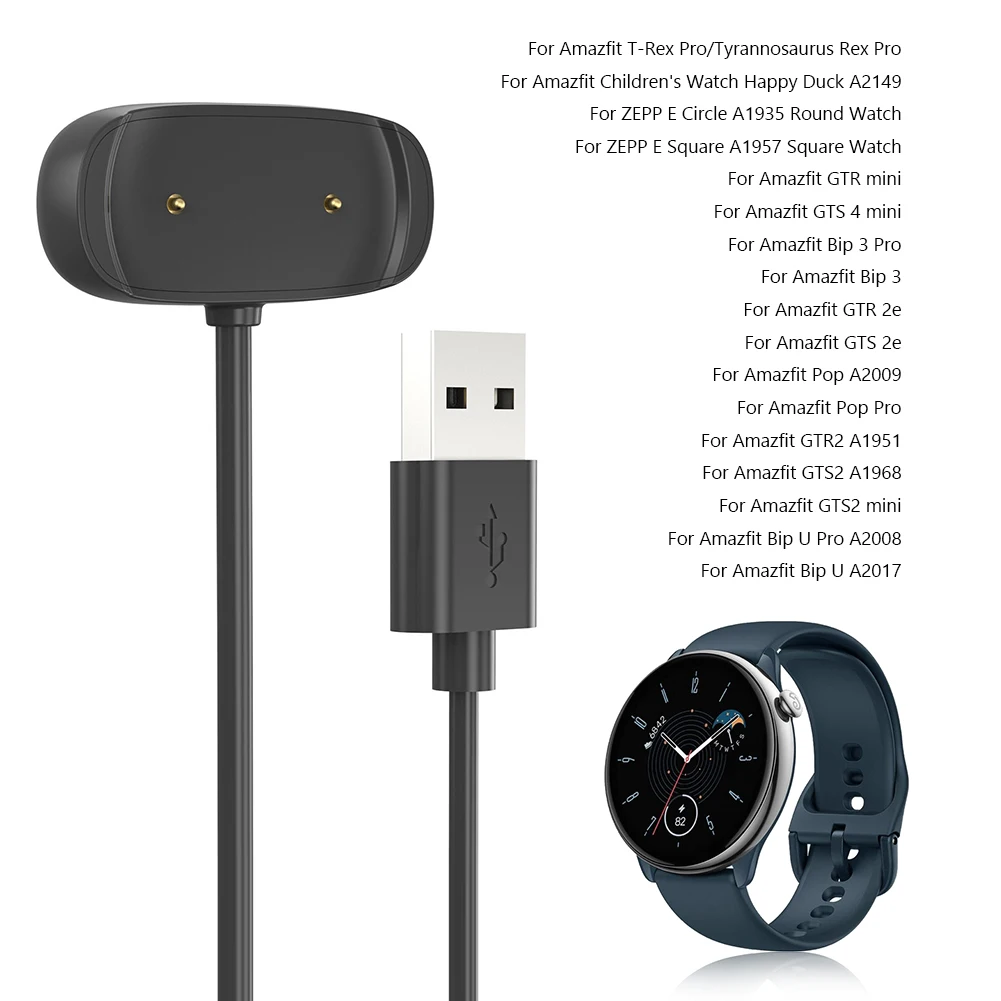 Cable de carga rápida para reloj Amazfit GTR Mini, GTS 4 Mini, GTR2, GTS2, estación de carga magnética USB portátil, accesorios de carga - imagen 2