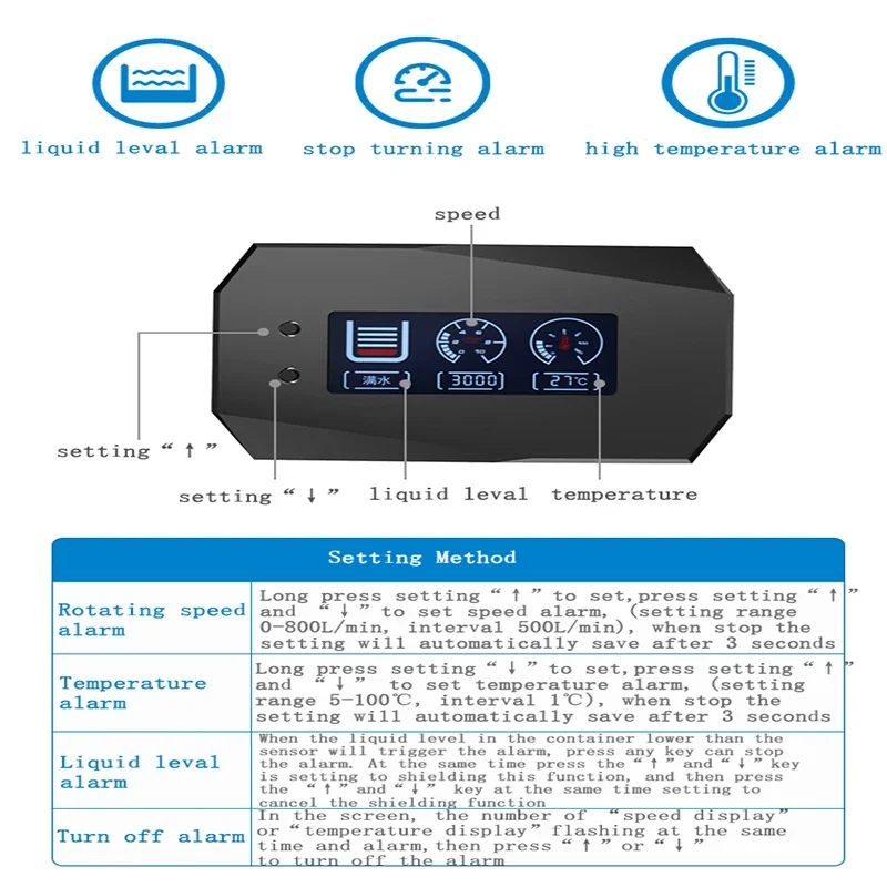 FREEZEMOD depósito de bomba AIO refrigerado por agua para sistema de refrigeración, puede configurar falta de agua/alta temperatura/alarma de apagado - imagen 5