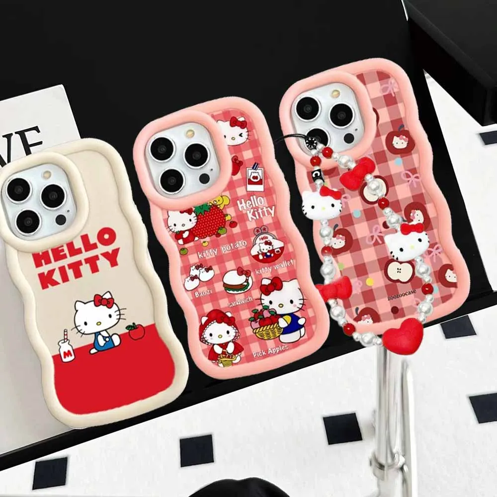 Funda para Honor 400 Lite Magic 7 90 Lite X7B X9B X9A X7A X8A X8C X8B Huawei P40 Lite funda Hello Kitty Love Chain 3D Wave Silico