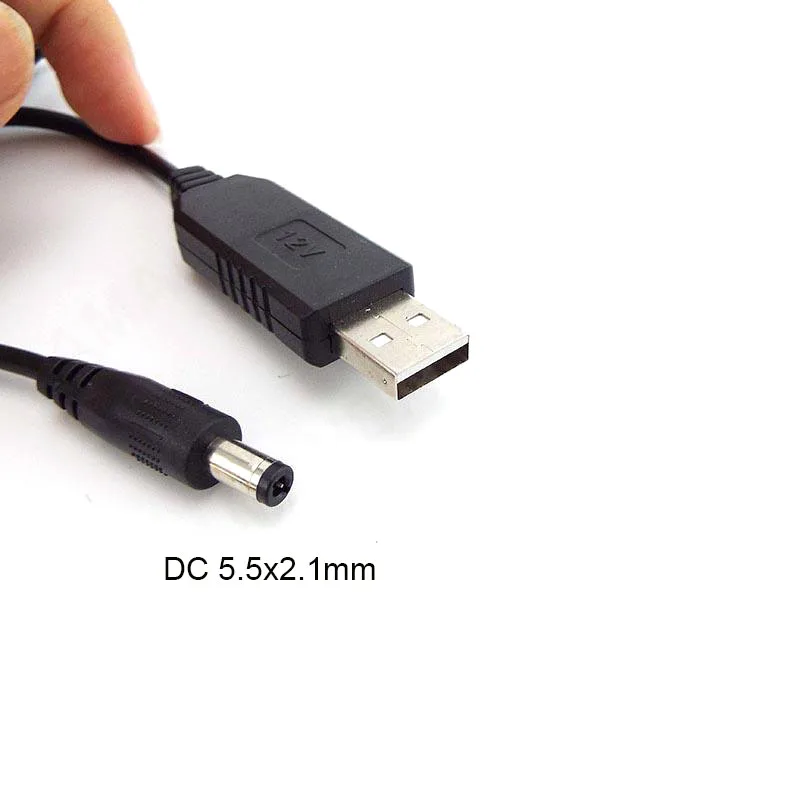 USB 5V a DC 5v 9v 12v 5,5mm 3,5mm línea de refuerzo de energía módulo elevador conector USB convertidor Cable adaptador de corriente 2,1x5,5mm M2 - imagen 5