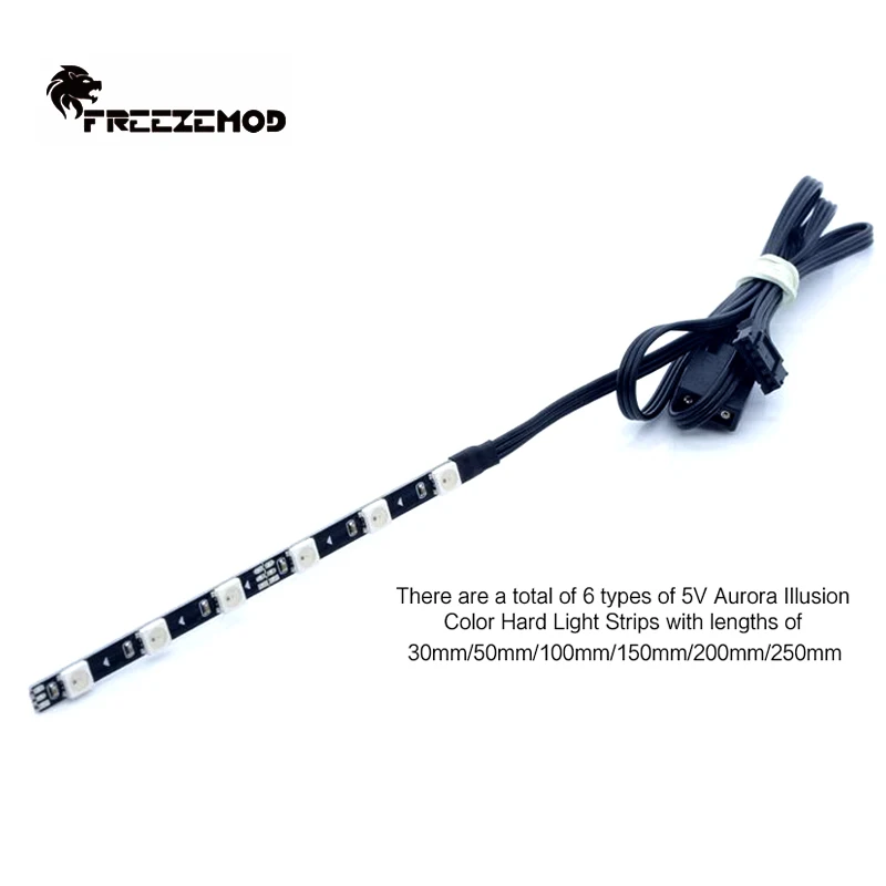 FREEZEMOD-reservatorio de refrigeración por agua para ordenador, luz LED RGB de 5V para tanque/bomba de agua, soporte de 30mm-250mm de longitud, sincronización MOBO ARGB,DT-S5YD - imagen 4