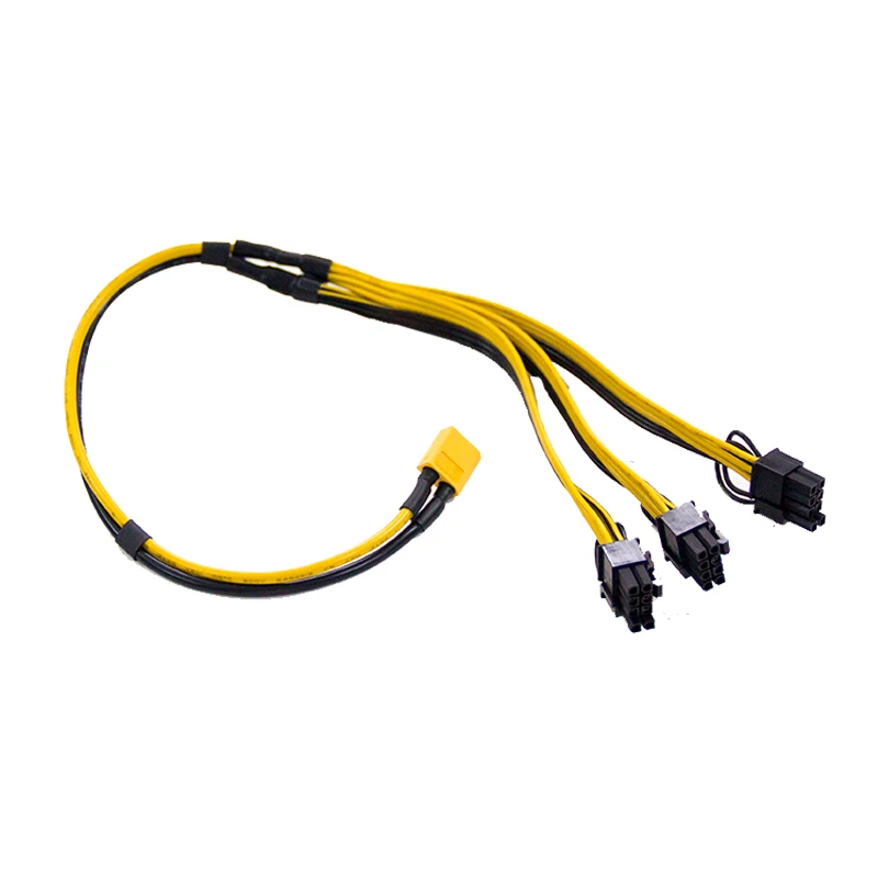 Cable de alimentación XT60 a GPU de 8 pines, 3X, 8P, 6 + 2p, tarjeta gráfica, cable de alimentación GPU