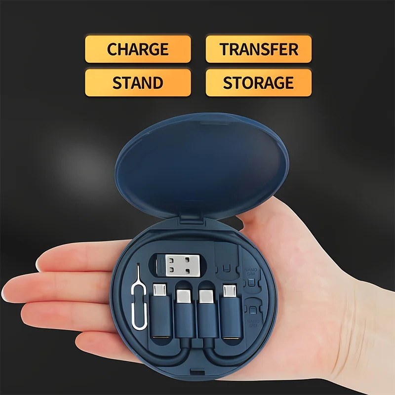 Cargador USB-C con cable Lightning y adaptador USB-A múltiple