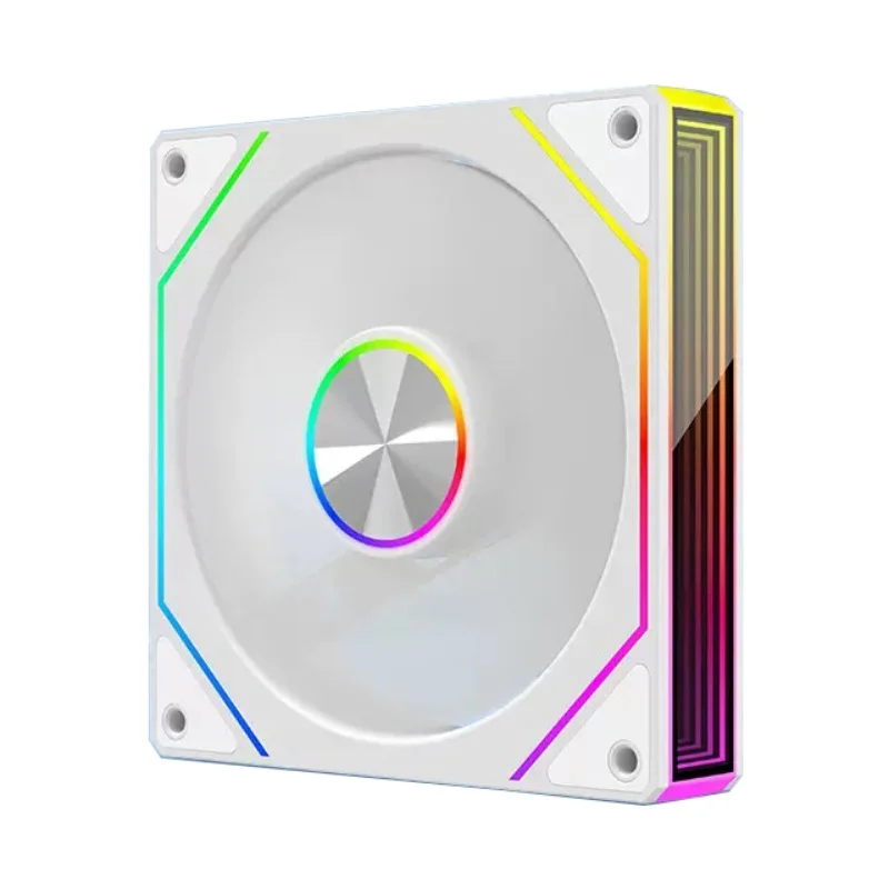 Ventilador con cubierta de PC ICE Whale Prism 4RS Plus ARGB, 14cm, diseño de espejo infinito, sincronización de luz de placa base, ventilador enfriador de CPU PWM de 4 pines - imagen 5