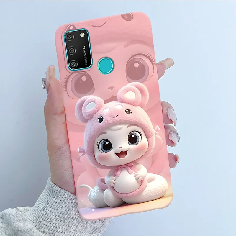 Para Honor 9A Funda de silicona suave mate flor Funda de teléfono para Huawei Honor 9A Fundas para Honor9A 9 A MOA-LX9N Funda trasera - imagen 2