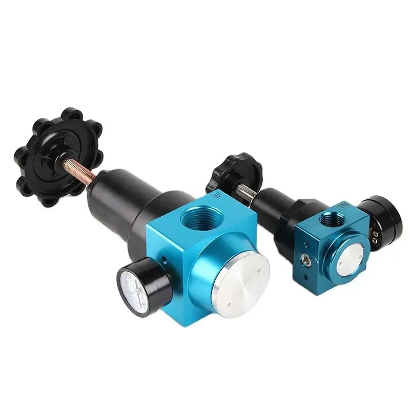 QTYH-8 neumático/10/15/25/50 válvula reguladora de alta presión 1/4 3/8 1/2 2 puerto de entrada BSP 0 ~ 40 Bar regulador de aire con manómetro - imagen 4