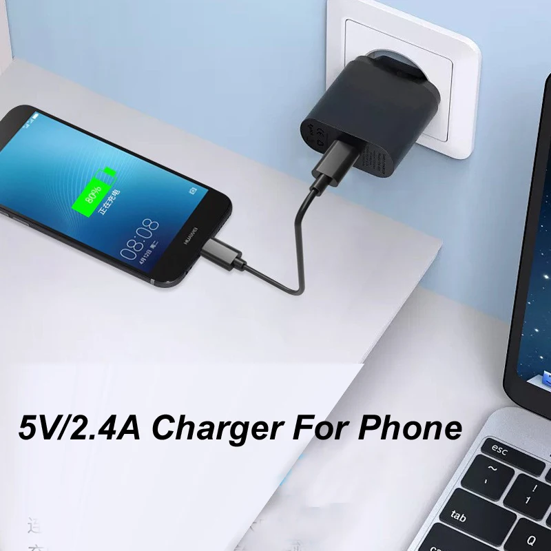 Cable adaptador USB tipo C a Micro 5V/2.4A, carga rápida recíproca de 1,5 mbps, datos OTG, para teléfono móvil Samsung, Huawei Pro, 1M/480M/2M - imagen 5