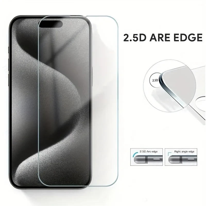 3 uds HD vidrio templado transparente para iPhone 11 12 13 14 15 16 17 Pro Max vidrio Protector para IPhone 16e 17Air 15 14 Plus XR XS película - imagen 3