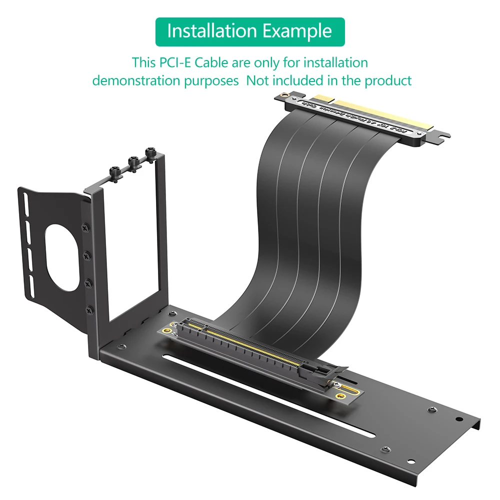 Soporte de montaje vertical para GPU, soporte para tarjeta gráfica de 3 ranuras con hardware, base para eGPU, estación de acoplamiento para GPU externa, negro