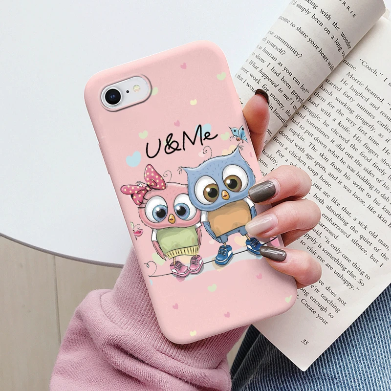 Funda de flores para iphone 6 6S Plus Capa iphone6 6S + 6 + Funda de teléfono de silicona suave Linda Funda trasera de oso gato para iphone6 iphone6s + - imagen 5