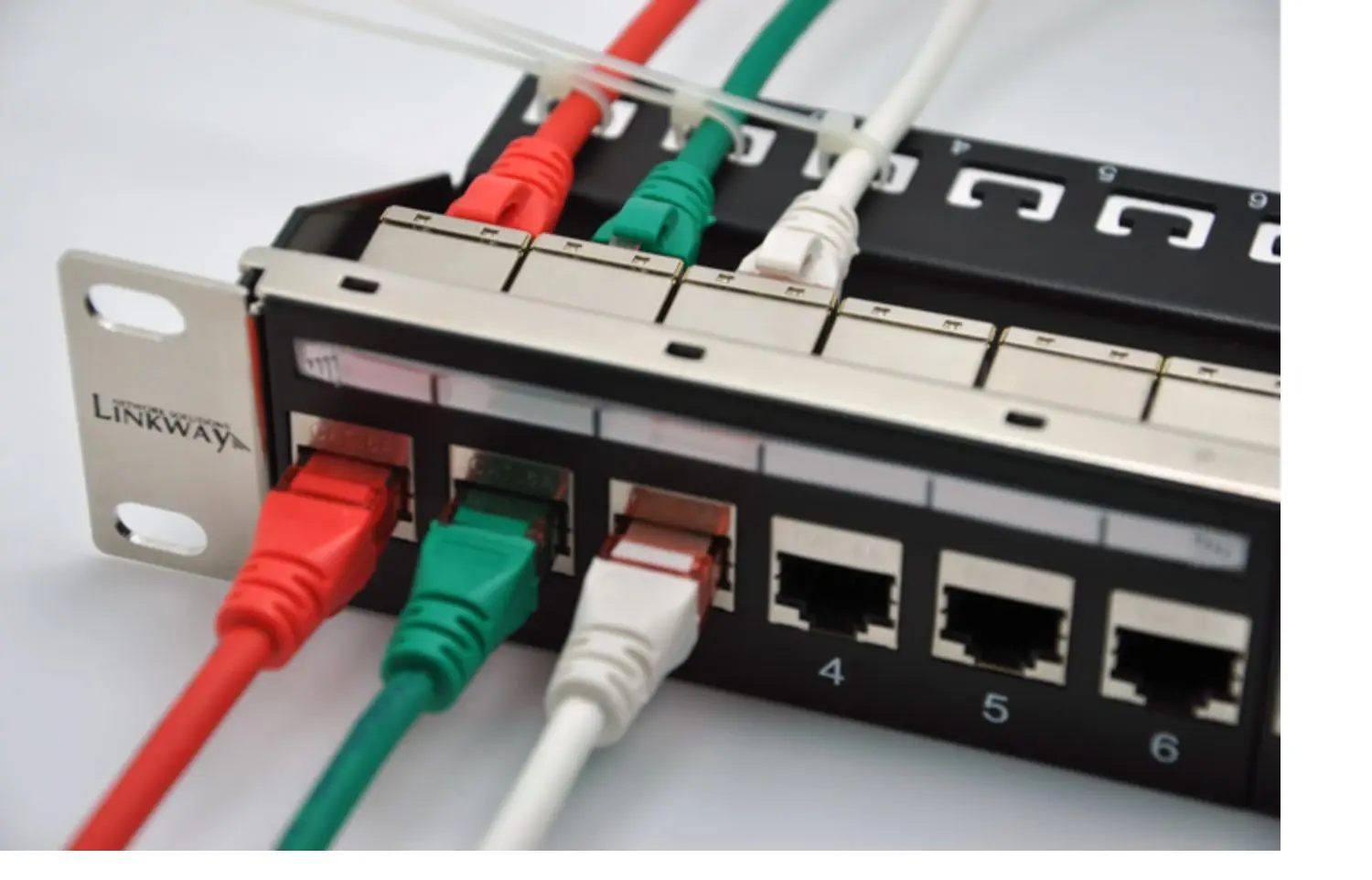 Linkwylan Cat6A acoplador de conector Keystone Sheilded RJ45, adaptador extensor de Cable Ethernet LAN en línea para Panel de parche en blanco - imagen 4