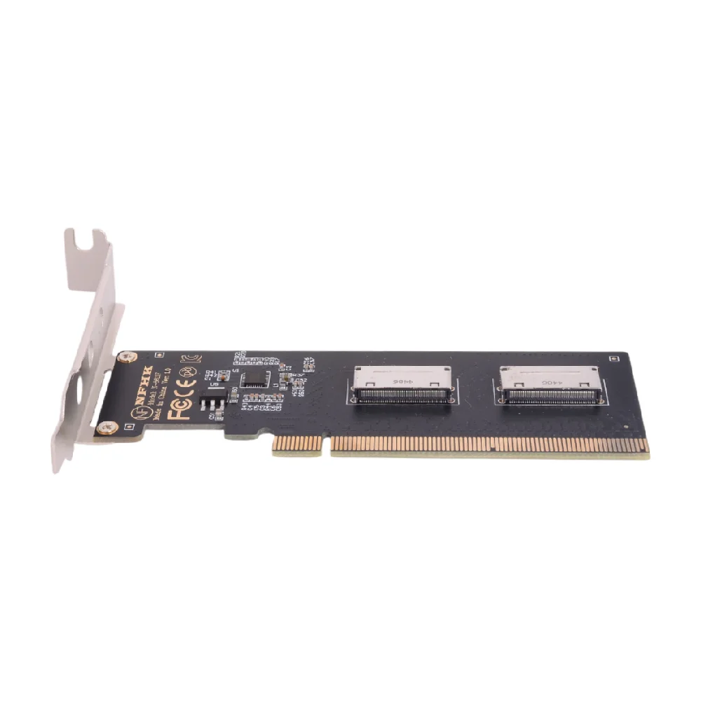 Deflector de media altura y altura PCIe 4,0 3,0 X16 a tarjeta adaptadora de 2 puertos SFF-8612 X8 SFF-8611 8i - imagen 3