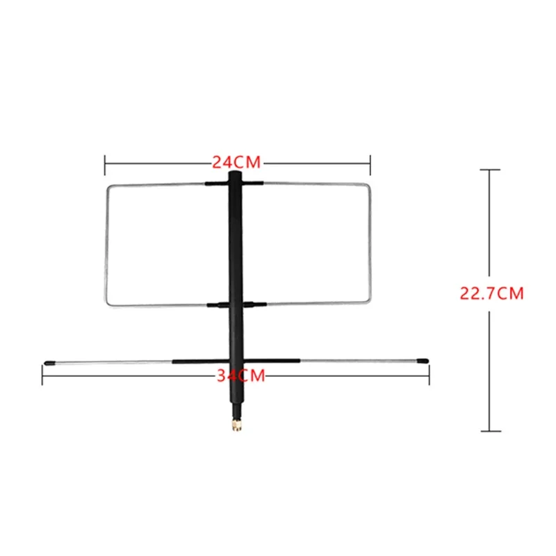 Antena Yagi portátil de 433MHz, Cable de 5m, estación de Radio de alta ganancia RG174 6dBi + amplificador de señal direccional de largo alcance de doble banda UV - imagen 4