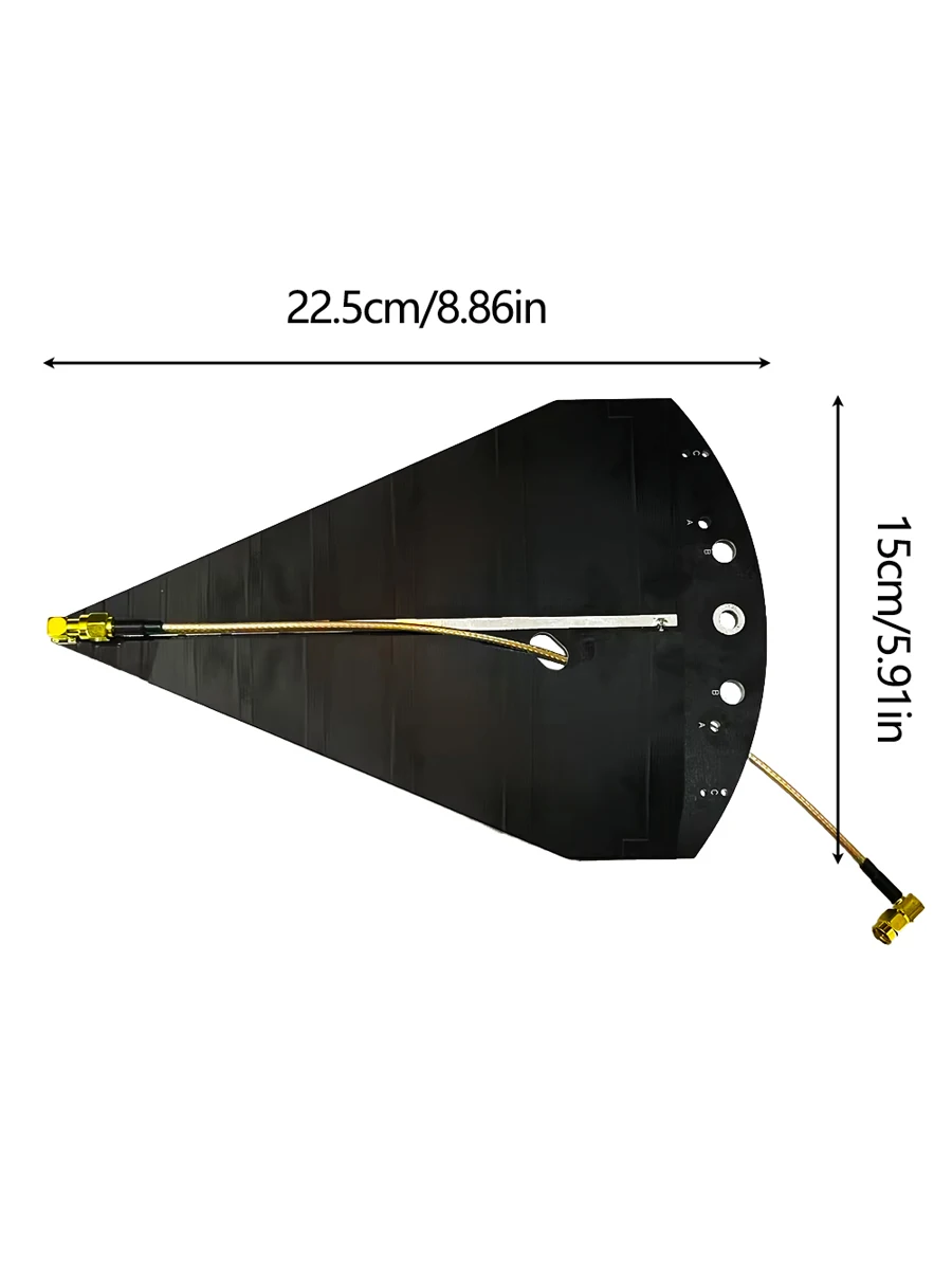 Antena periódica de registro de 50MHz-6GHz, antena direccional de alta ganancia, interfaz SMA de 7dB para analizador de espectro, antenas UWB - imagen 5