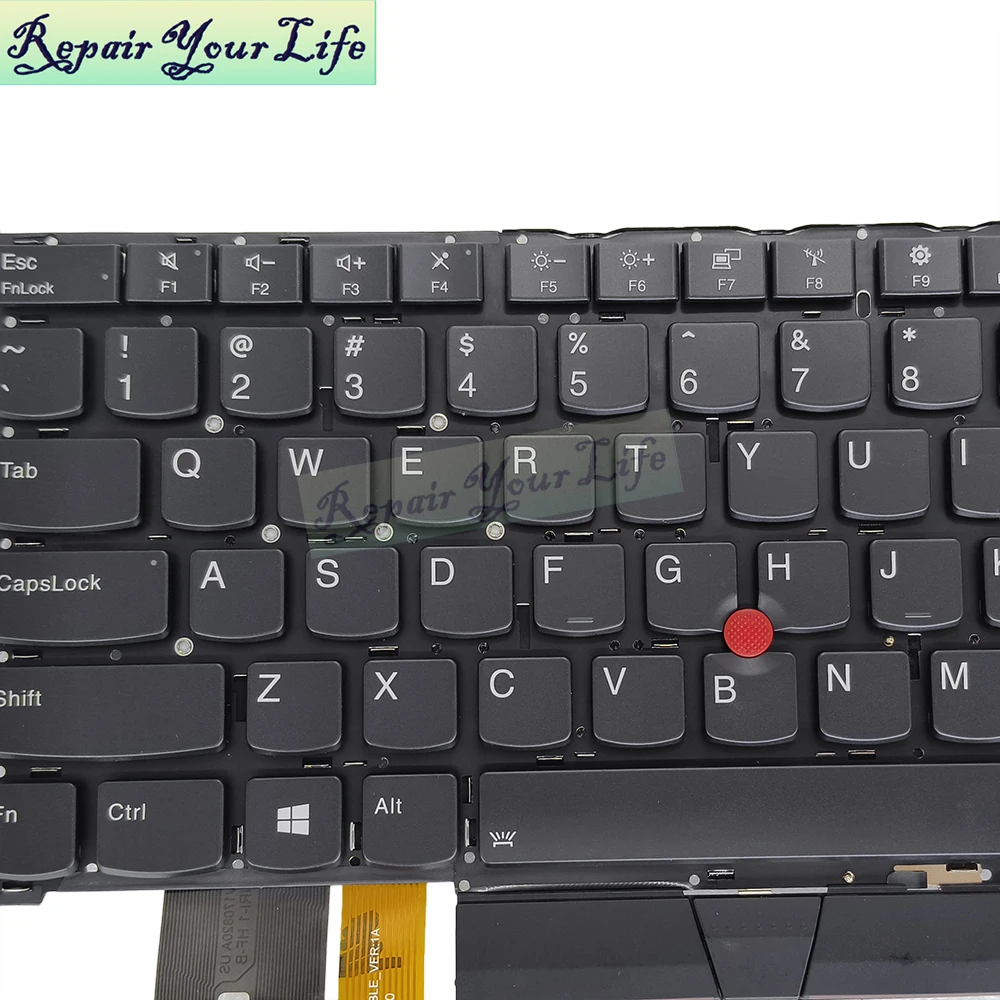 Teclado retroiluminado US para portátil Lenovo ThinkPad P1 X1 Extreme Gen 1 Gen 2, T490S T495S 14,0, 02HM208 02HM244 V170820ES1 SN20R58841 - imagen 5