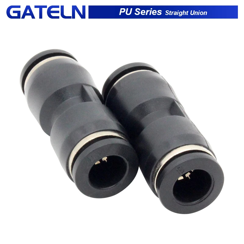 10 unids/lote Unión recta neumática de aire en conectores accesorios rápidos PU4 PU6 PU8 PU10 PU12 PU14 PU16