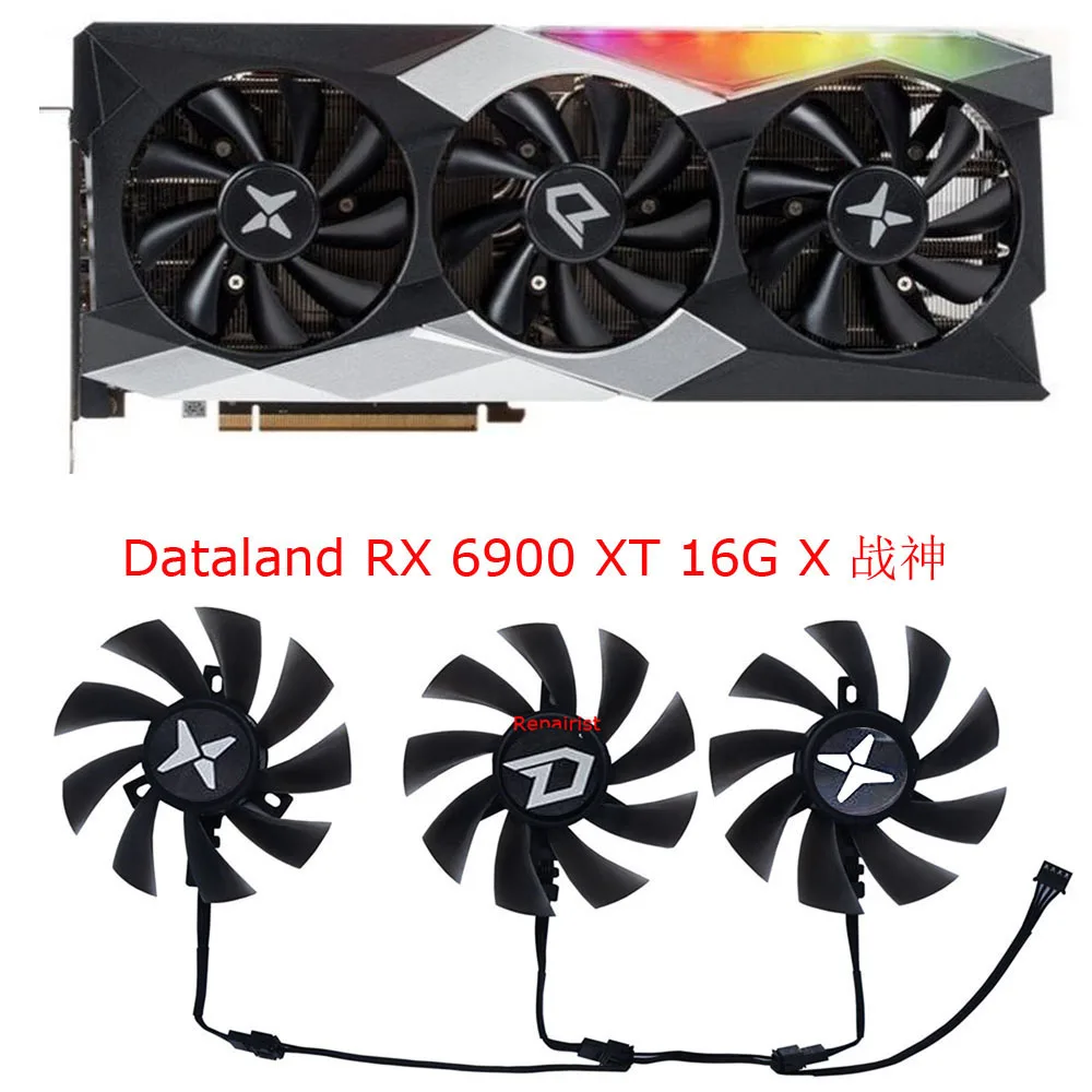 Ventilador de refrigeración para tarjetas de vídeo, Enfriador de GPU VGA, para DATALAND RX 6900 16G X,para DATALAND 6800 16G X,para DATALAND 6750 12G X,para DATALAND 6700 XT 12G-X, FDC10U12S9-C, 3 unidades por juego - imagen 5