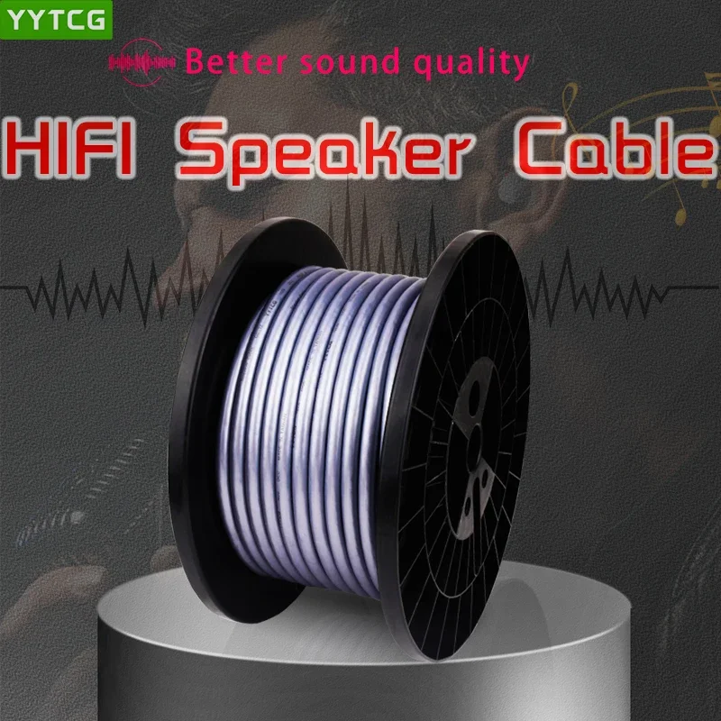 YYTCG-Cable de altavoz HIFI 6N OCC de cobre puro, Cable a granel para bricolaje, 1M, 3M, 5M - imagen 5