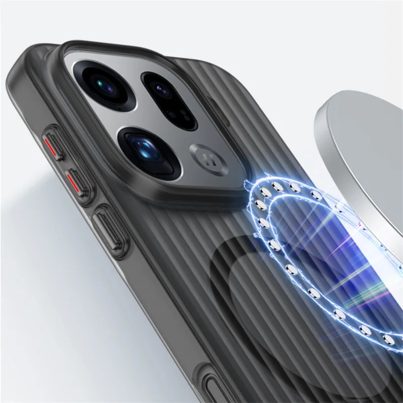 Para OPPO Find X9 Pro para funda magnética MagSafe para Find X8Pro X8S + equipaje raya transparente mate duro cubierta a prueba de golpes parachoques - imagen 2