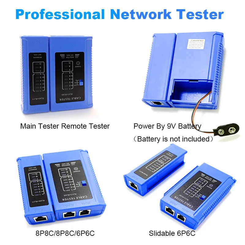 Herramienta de crimpado RJ45 todo en uno, crimpadora de red CAT6, Kit de herramientas de crimpado, probador de Cable de red, conectores pelacables, cubierta protectora - imagen 5
