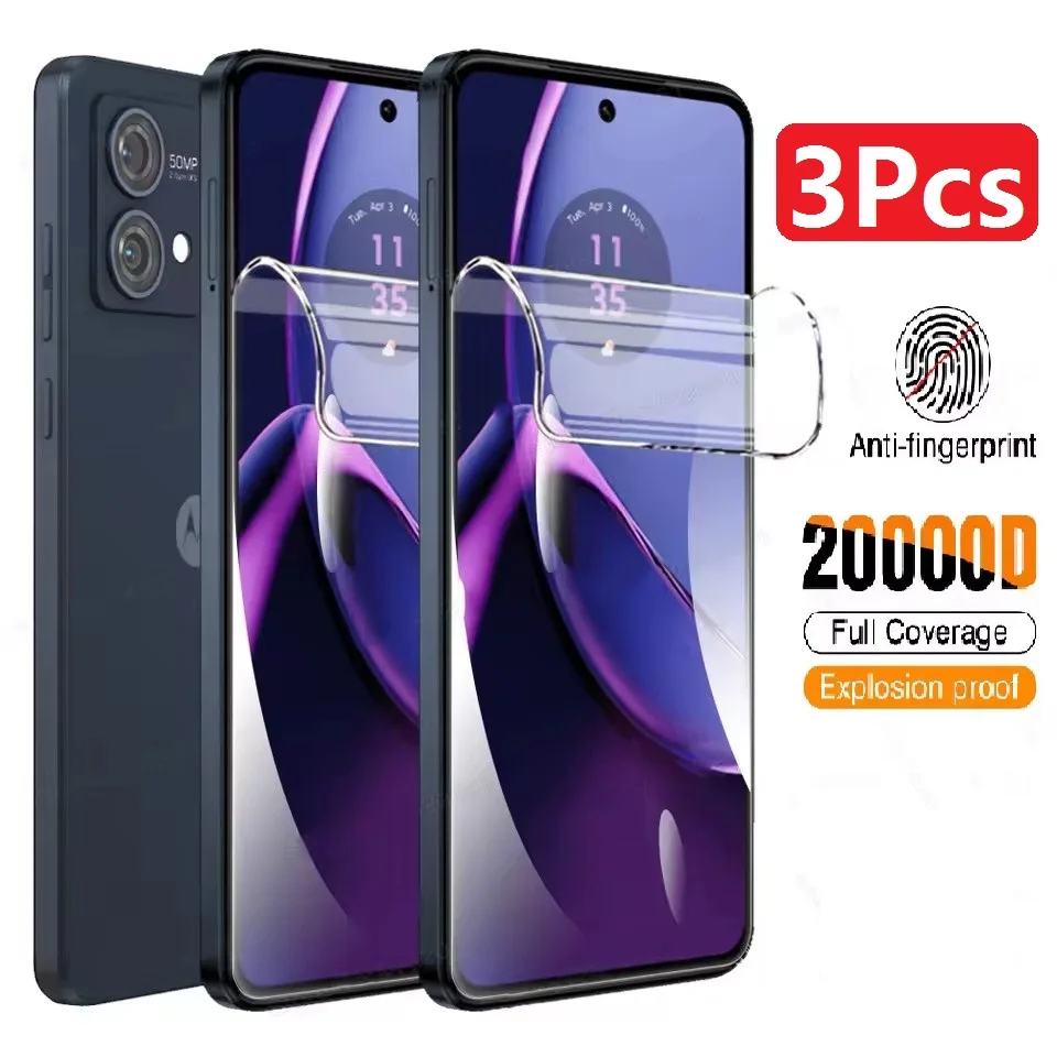 Película de hidrogel HD de 3 uds para Motorola Moto G82 G84 G85 G20 G24 5G Protector de pantalla