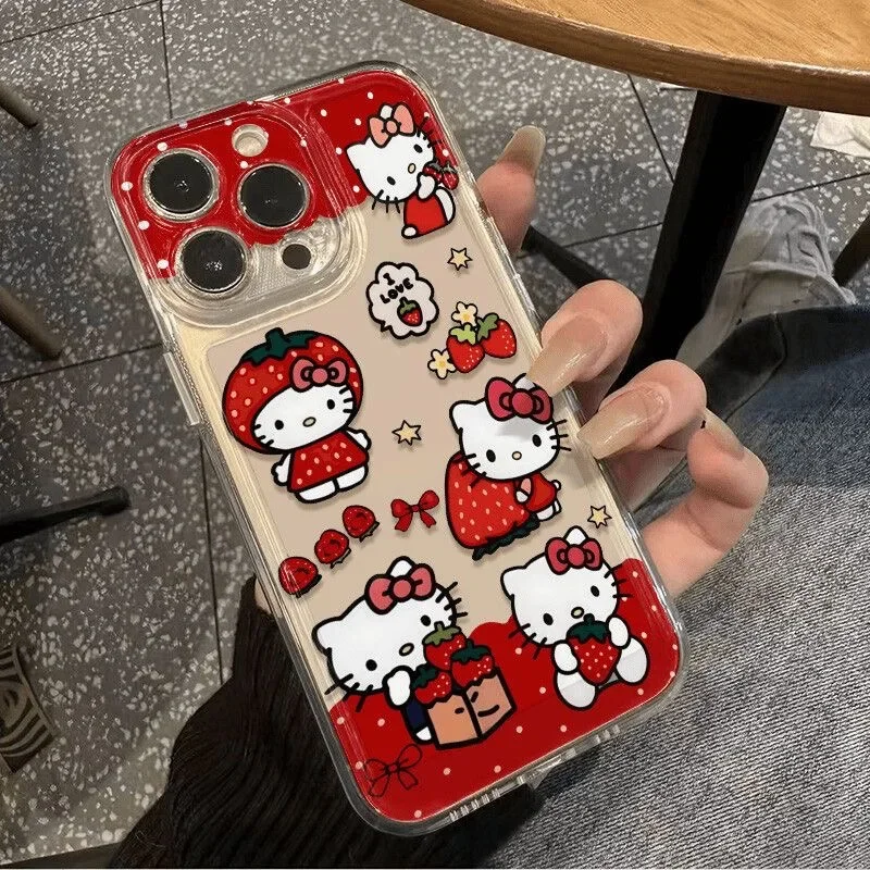 Nueva funda de teléfono Hello Kitty para Motorola Moto Edge 40 Pro G53 G30 G32 G73 G72 G71 G22 G52 G60 G60S G9 Play Plus fundas transparentes - imagen 3