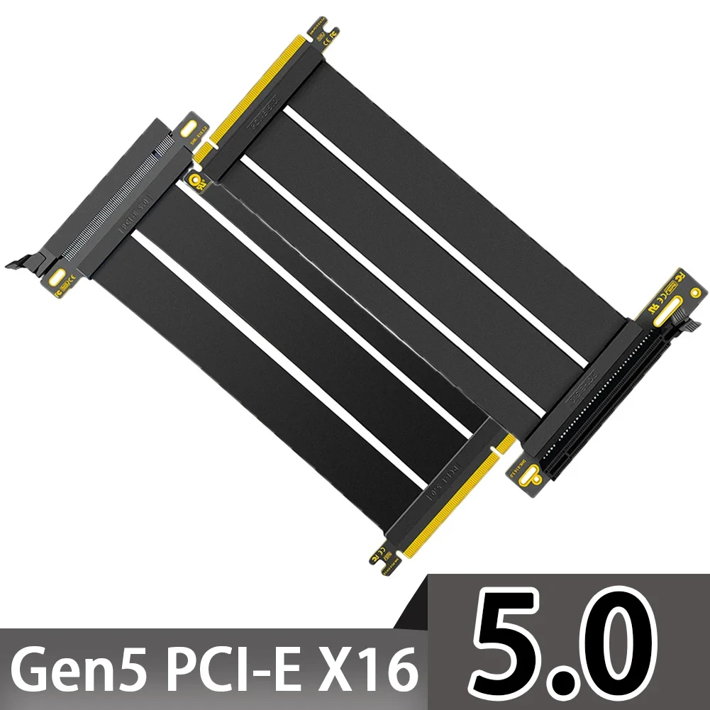 Cable elevador Universal PCIe 5,0, montaje de GPU de 90/180 grados, PCI Express 5,0 X16 GEN5, extensor para juegos, GTX RTX Rx, tarjetas de vídeo - imagen 3