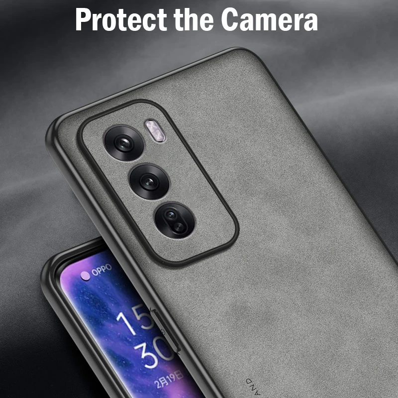 Funda de piel sintética esmerilada para OPPO Reno 12 Pro 5G, carcasa de plástico duro antigolpes mate para OPPO Reno 12 5G - imagen 4