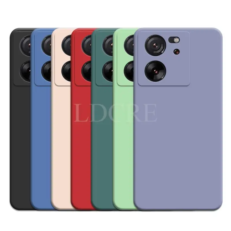 Para Xiaomi 13T Pro funda de silicona líquida funda Xiaomi 13T Pro funda protectora de TPU para teléfono Xiaomi 13T 12T 11T Pro