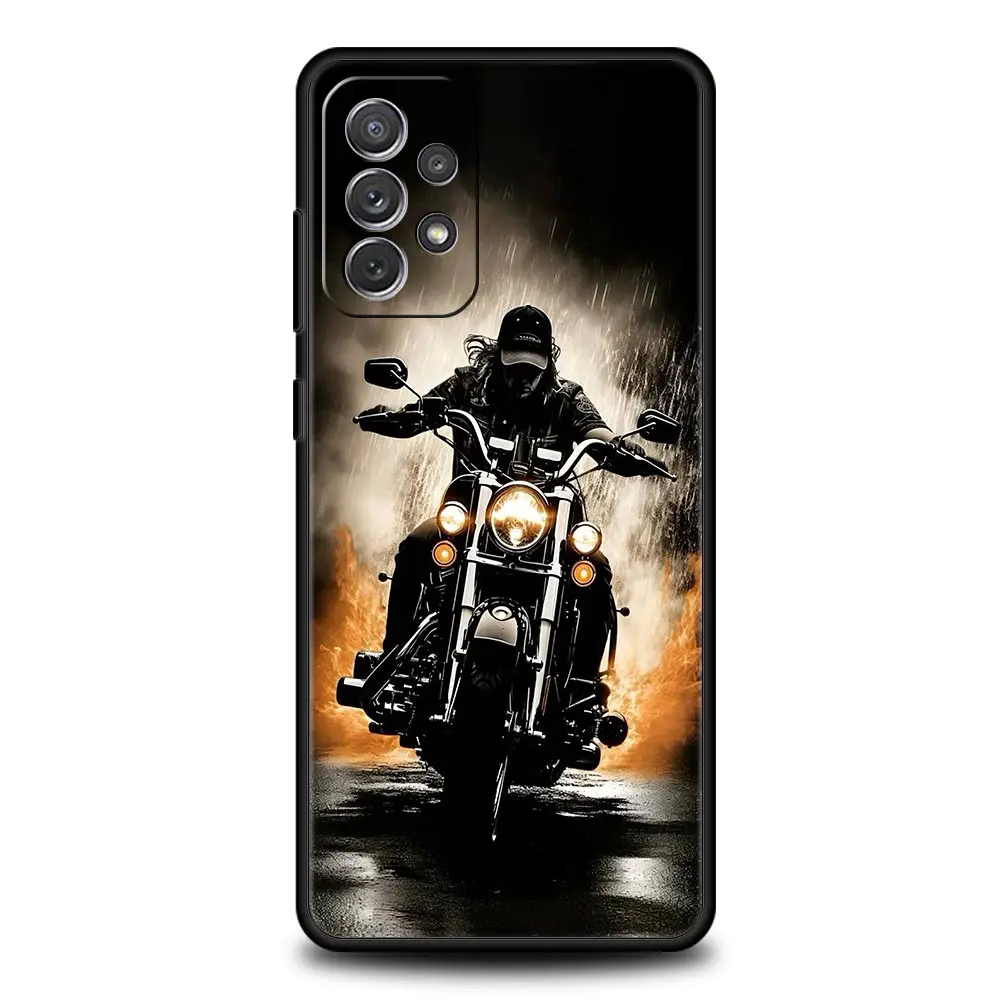 Cool funda de teléfono para motocicleta para Samsung A51 A71 A21S A17 A11 A15 A25 A31 A41 A23 A33 A53 A73 A07 A03S A05S A13 A35 A55 5G - imagen 3