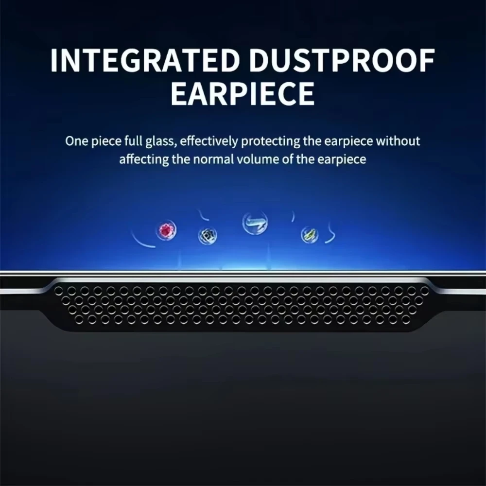 Protector de pantalla con revestimiento oleofóbico, 1-5 uds., para iPhone 17 Pro Max 16 13 11 15 14 16e 12 Mini XR X Xs 7 8 Plus, vidrio templado por aire - imagen 3