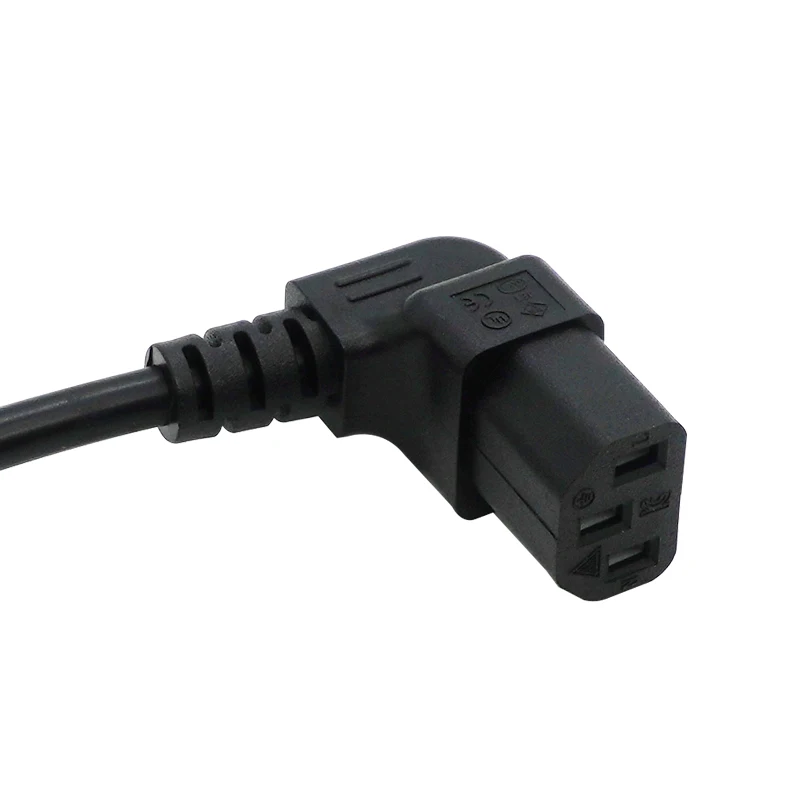 Cable Extensión Alimentación IEC C14 Macho a C13 Hembra – 15 cm 90° - imagen 2