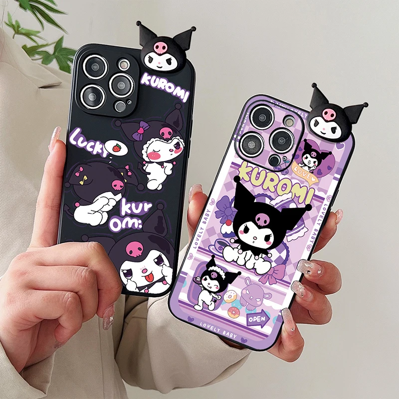 Funda bonita de Tpu con dibujos de Kuromi en 3D para Realme C53 C25 C21 C21Y C25Y C20 C51 C12 C15 C30 Note 50 C55 C33 C35 C67 C31 12 Pro