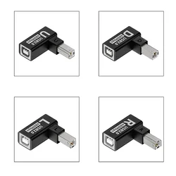 Adaptador USB-B 2.0 acodado 90° macho-hembra para impresora