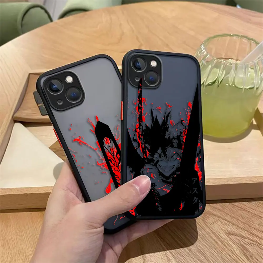 Funda de teléfono mate de trébol negro de Anime Asta para HUAWEI P40 MATE 20 30 NOVA 3I 4 7 7I 6 Y70 Y70S Y6P Y9 HONOR 20 70 90 X7 X8 - imagen 3
