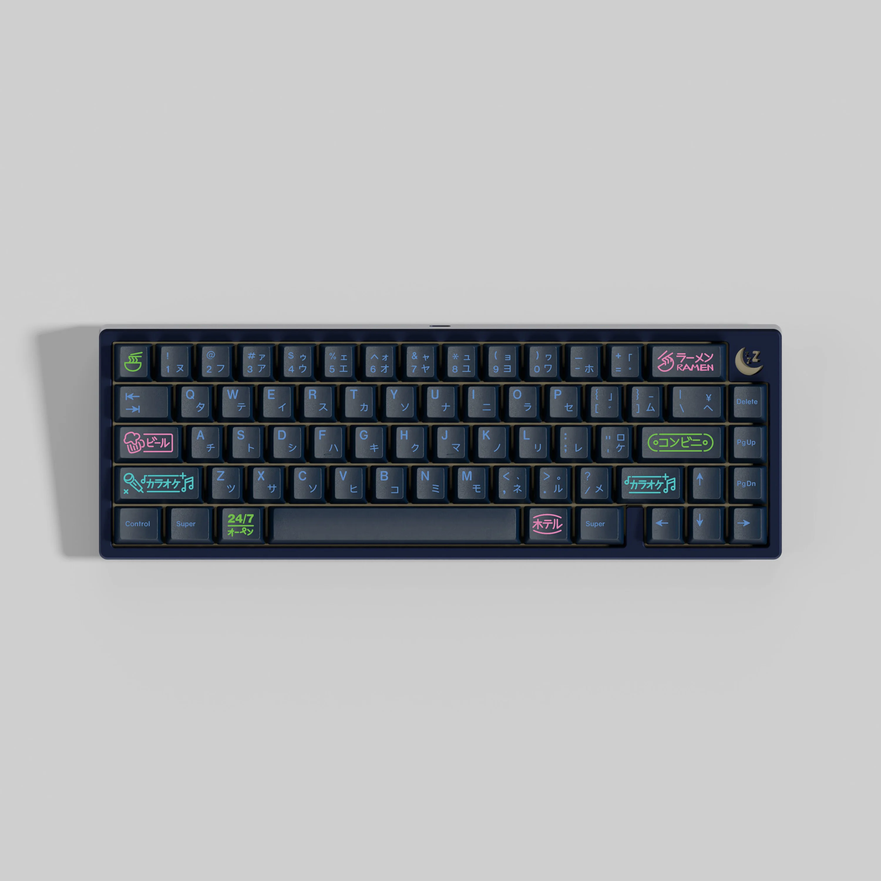 Teclas de vida nocturna PBT GMK, teclas de perfil de cereza, sublimación de tinte, teclas clonadas GMK para teclado MX F75 F99 RK84 GMK67 GMK87 108 - imagen 2