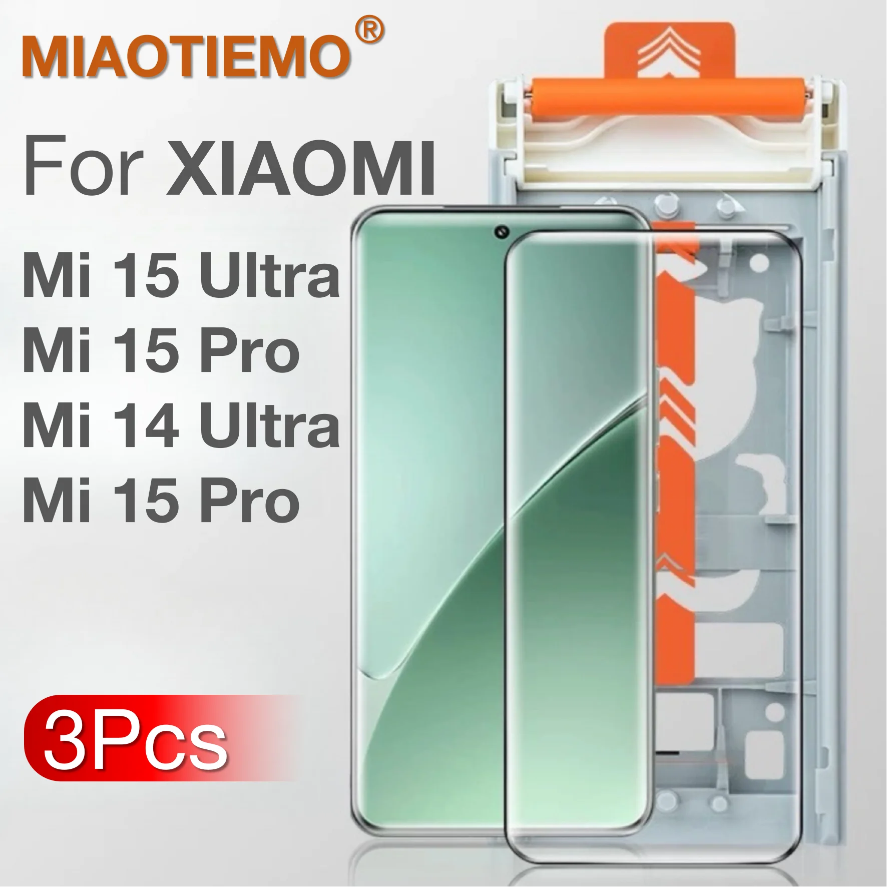 3 uds para XIAOMI 15Ultra 14Ultra 15Pro 14 15 Ultra Protector de pantalla sin posicionamiento de polvo con Kit de instalación, no vidrio templado