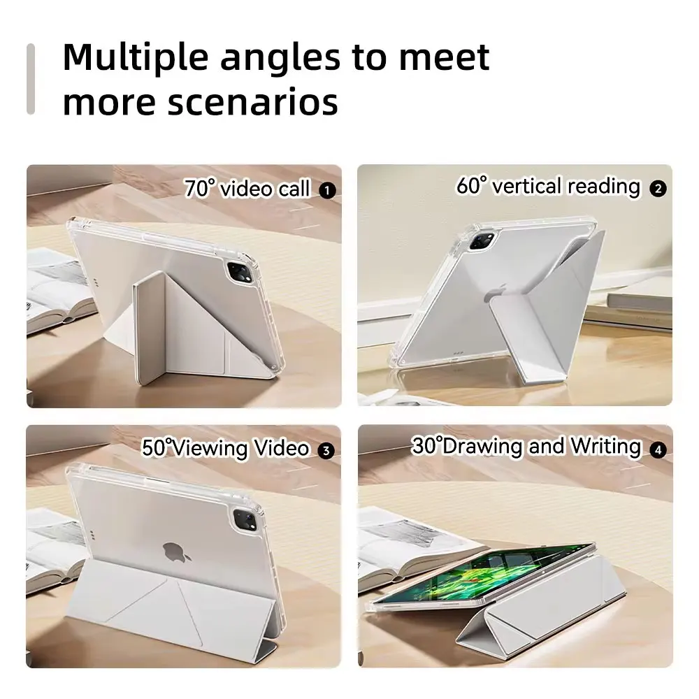 Funda transparente para iPad Pro 11 iPad 10,2 7a 8a 9a 10a generación funda iPad Air 6 5 4 3 10,2 10,9 13 12,9 M2 M4 mini 6 7 8,3 funda transparente - imagen 4