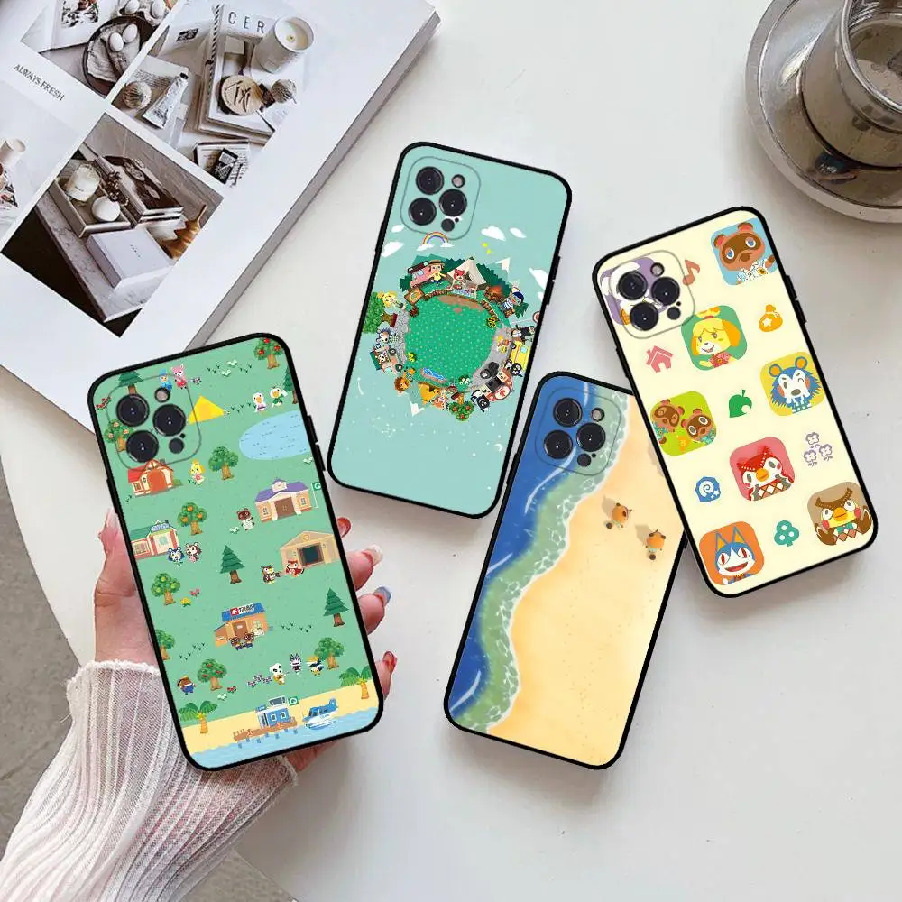 Funda de teléfono A-Animal C-Crossing para iPhone 16 15 14 13 12 Mini 11 Pro XS Max X XR SE 6 7 8 Plus, funda de silicona suave - imagen 4