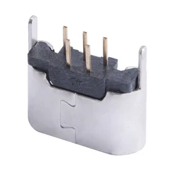 Conector Micro USB Hembra 5 Pines 180° Montaje PCB DIP Vertical
