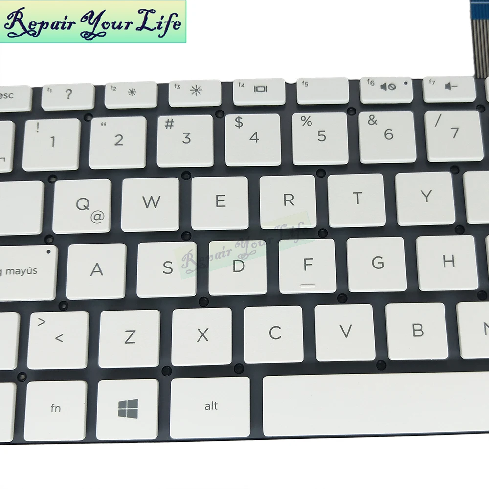 Teclado de ordenador portátil para HP stream 11-D 11-R 11-P 11-Y 11-D001TX 11-D001TU LA Latin white PK131A61C24 sin marco - imagen 5