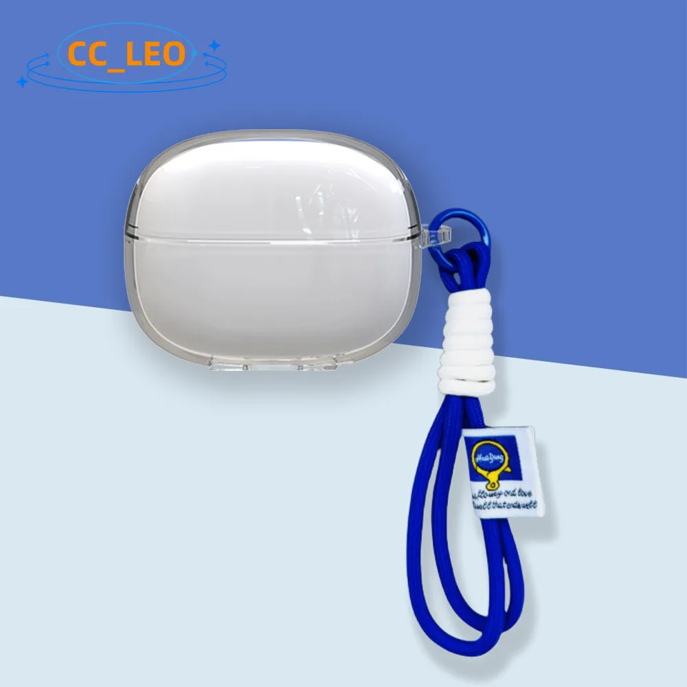 Para RedMi Buds6 Pro funda transparente suave lindo cordón colgante RedMi Buds6 Pro cubierta protectora de carcasa a prueba de golpes