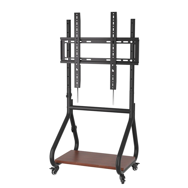 HILLPORT Carrito de TV móvil con altura ajustable de 50-80 pulgadas, soporte giratorio para suelo, soporte artístico SC30 para televisores - imagen 2