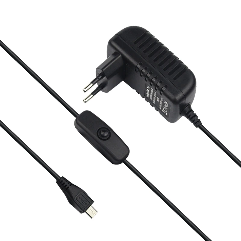 Fuente de alimentación conmutada integrada de 5V, 3A, MICRO adaptador con botón de interruptor, cargador, puerto USB para Raspberry Pi 3B - imagen 3