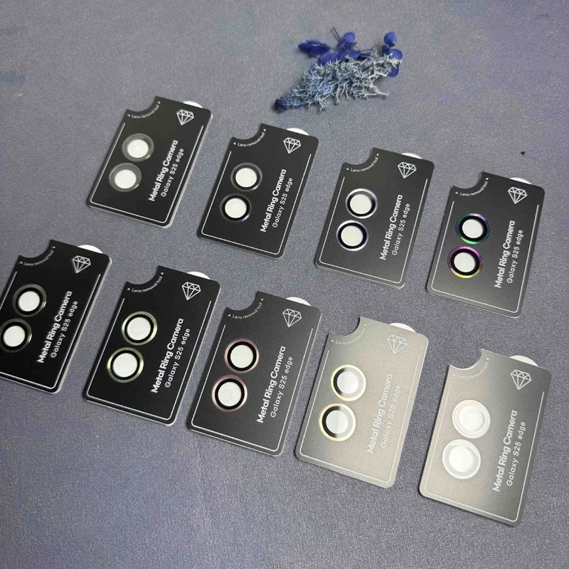 Protector de lente de cámara de Metal, cristal para Samsung Galaxy S25 Edge, cubierta completa, anillo de lente de cámara para vidrio S25 Edge S25Edge, película de lente - imagen 2