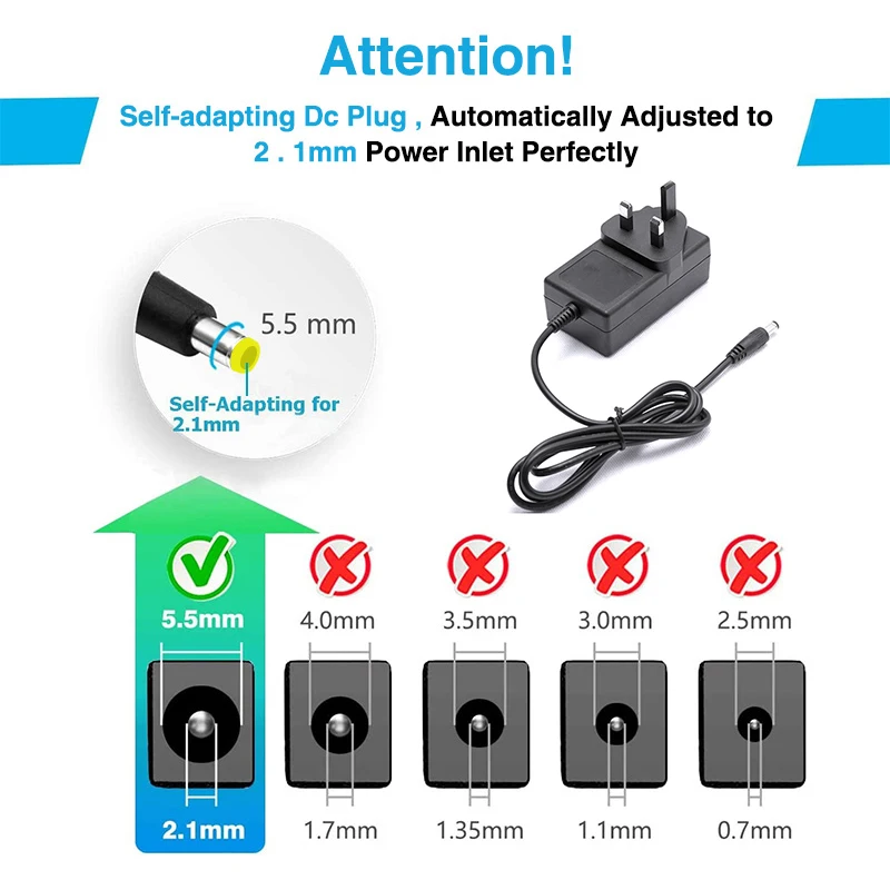 Adaptador de fuente de alimentación de potencia completa, 12V, 4A, US, UE, AU, Reino Unido, convertidor de CA/CC, 100-240V CA a CC, 12V, 48W, 4000mA, cargador para LED CCTV - imagen 5